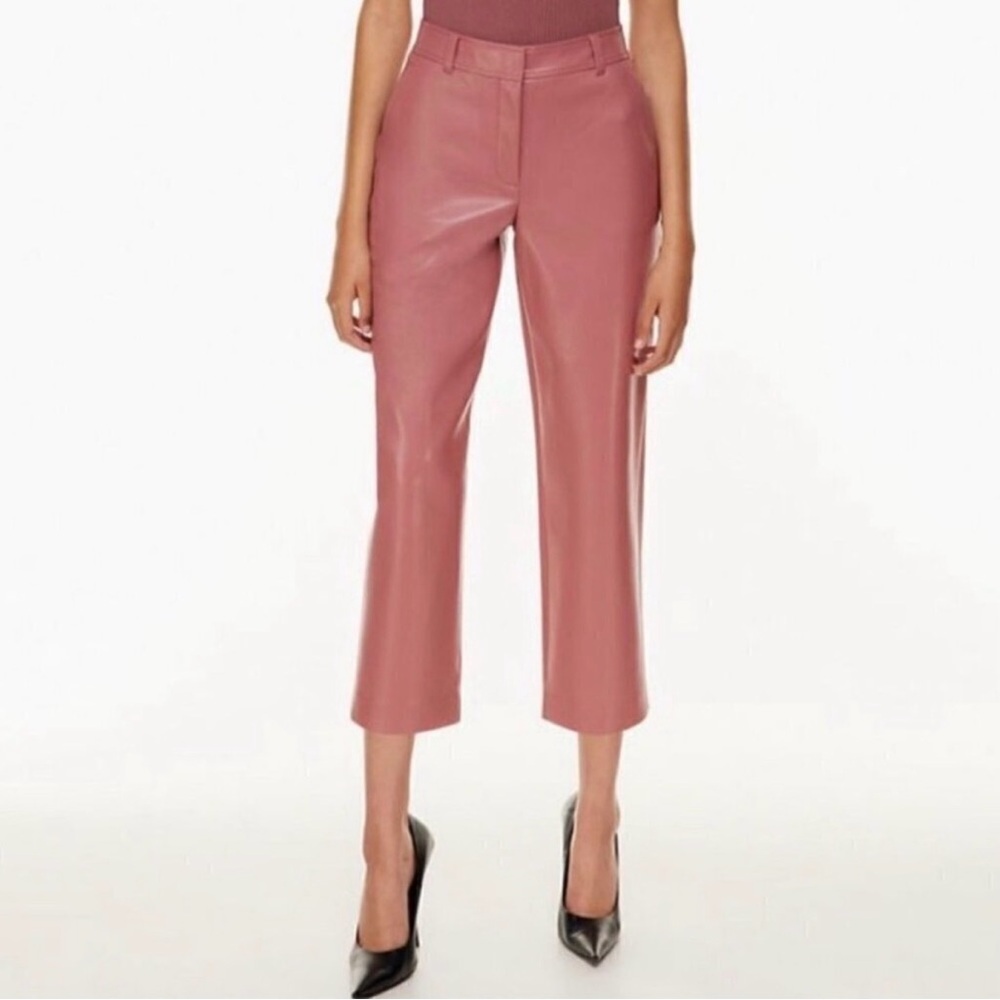 Aritzia Babaton Command Cropped Faux Leather Pants